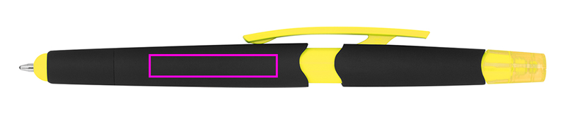 Plastic pen with highlighter touch pen EMMETT