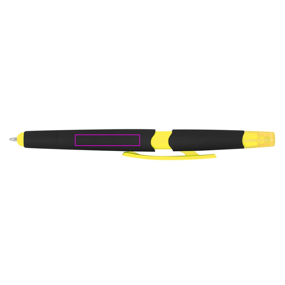 Plastic pen with highlighter touch pen EMMETT