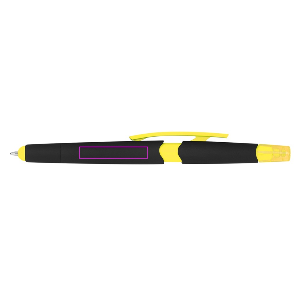 Plastic pen with highlighter touch pen EMMETT