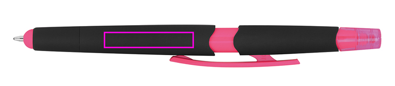Plastic pen with highlighter touch pen EMMETT