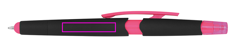 Plastic pen with highlighter touch pen EMMETT