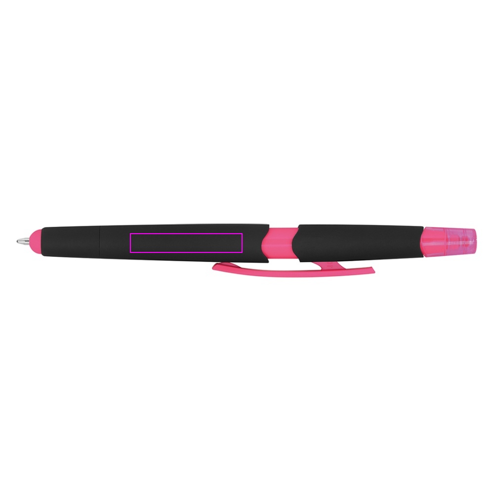 Plastic pen with highlighter touch pen EMMETT
