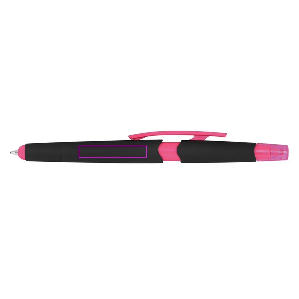 Plastic pen with highlighter touch pen EMMETT