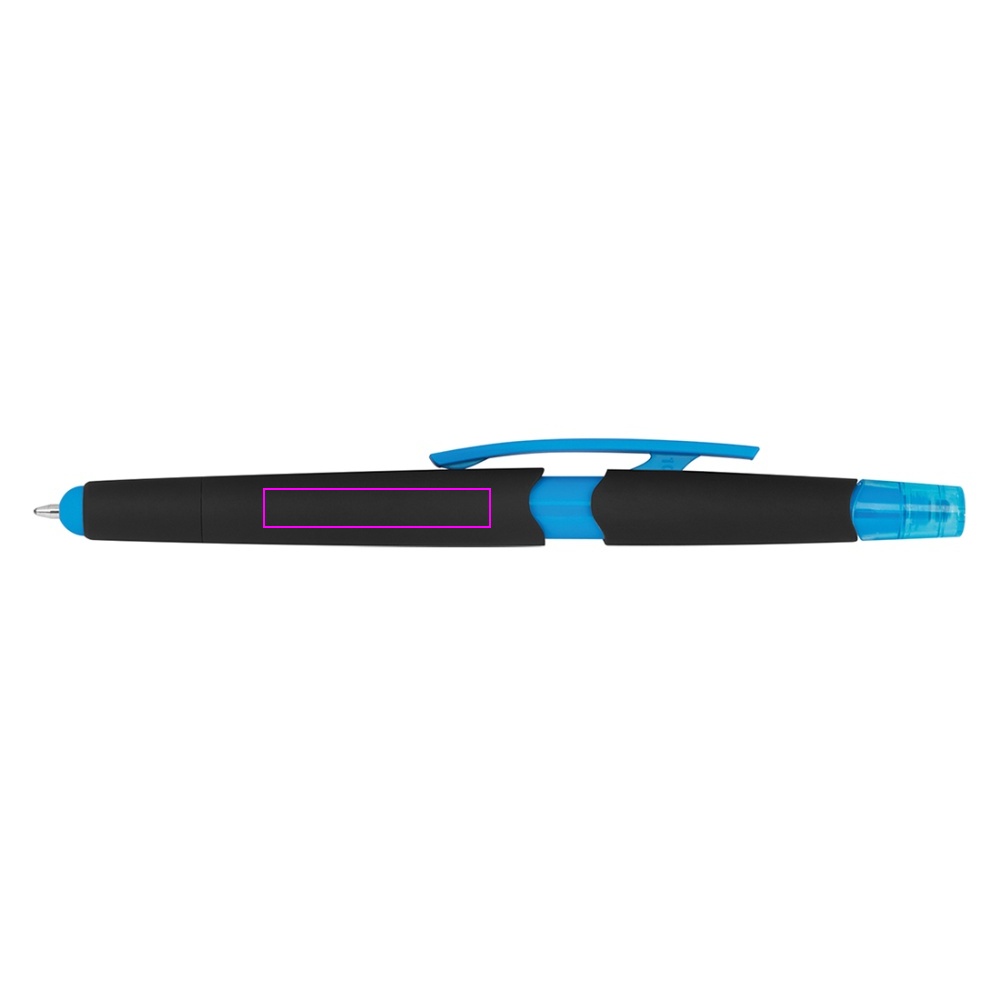 Plastic pen with highlighter touch pen EMMETT