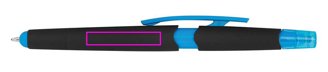 Plastic pen with highlighter touch pen EMMETT