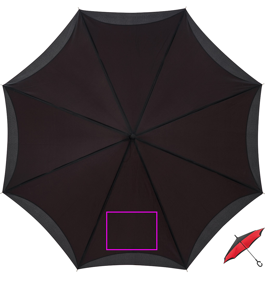 Manual reverse umbrella ø120 cm OLIVIA