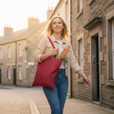 Cotton bag with long handles 140 g/m² LANCE