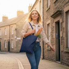 Cotton bag with long handles 140 g/m² LANCE