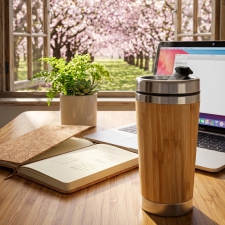 Bamboo thermal mug 400 ml CHRISTOPH