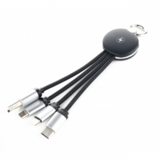 3in1 charging cable with illuminated logo