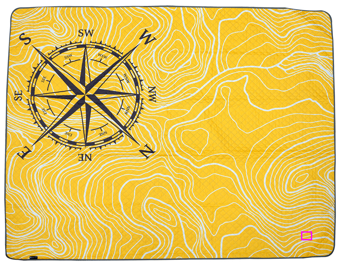 Foldable picnic blanket ALVERNIA Schwarzwolf