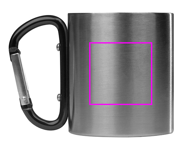 Metal mug with carabiner 200 ml ANGELICA
