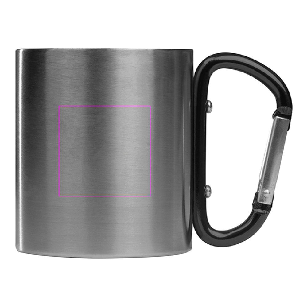 Metal mug with carabiner 200 ml ANGELICA