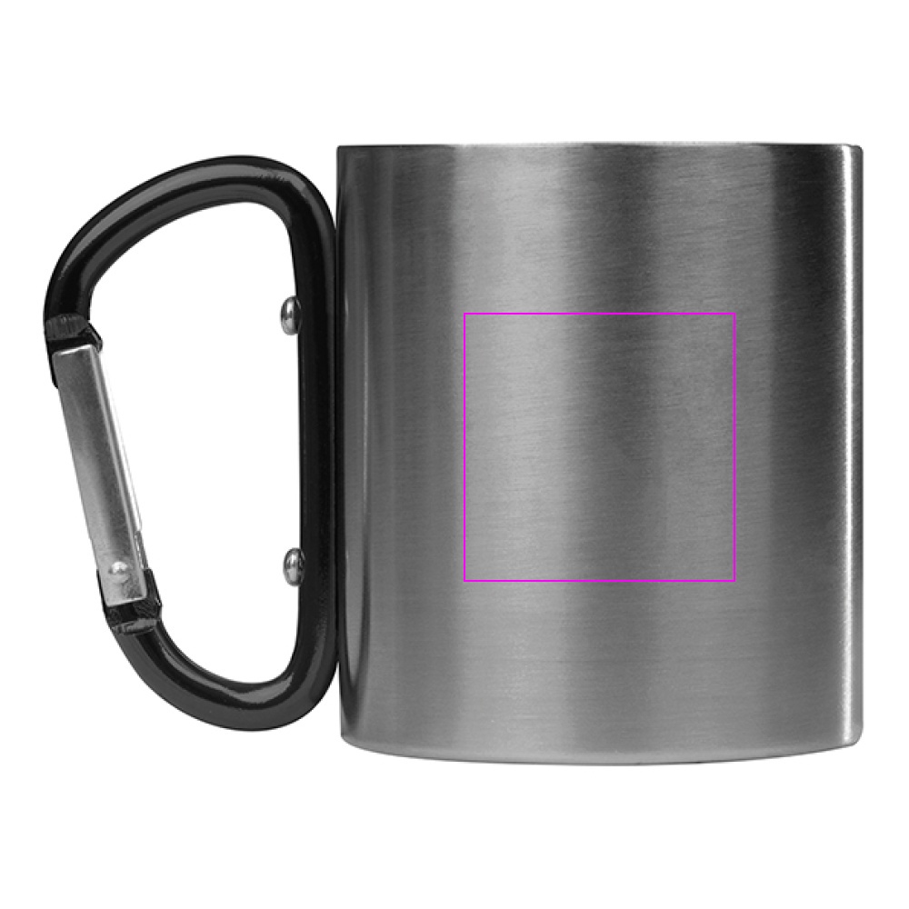 Metal mug with carabiner 200 ml ANGELICA