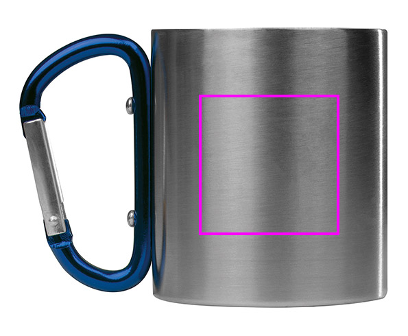 Metal mug with carabiner 200 ml ANGELICA