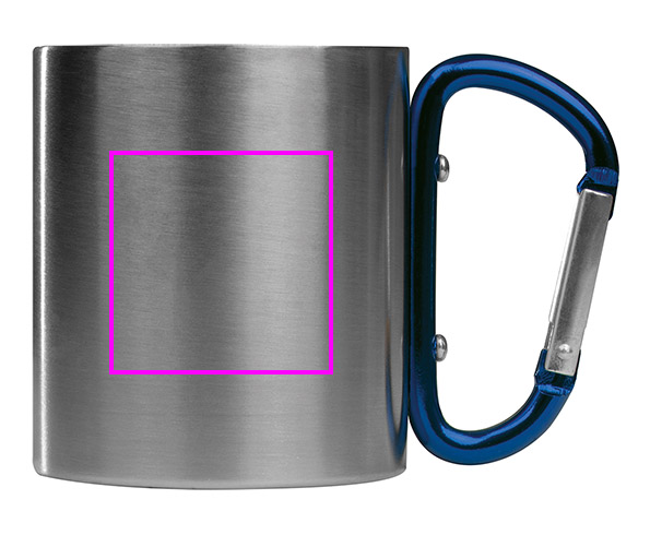 Metal mug with carabiner 200 ml ANGELICA