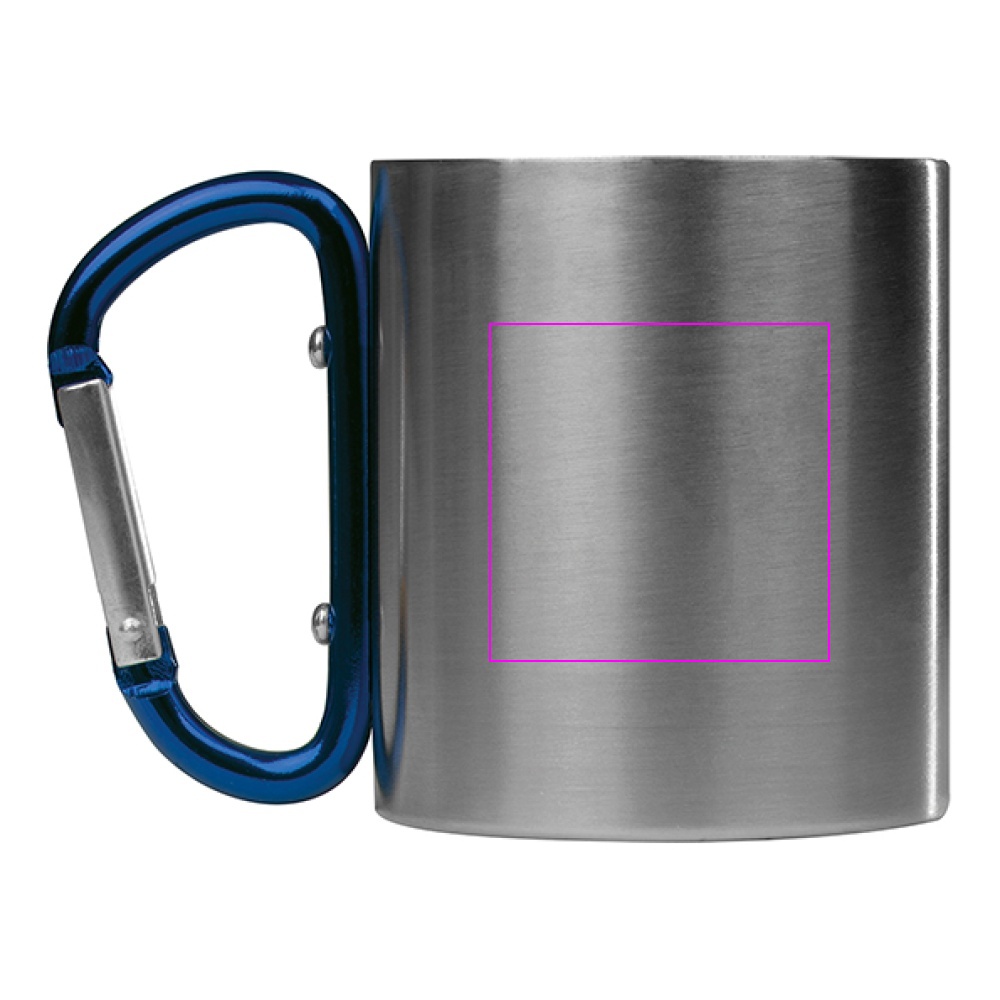 Metal mug with carabiner 200 ml ANGELICA