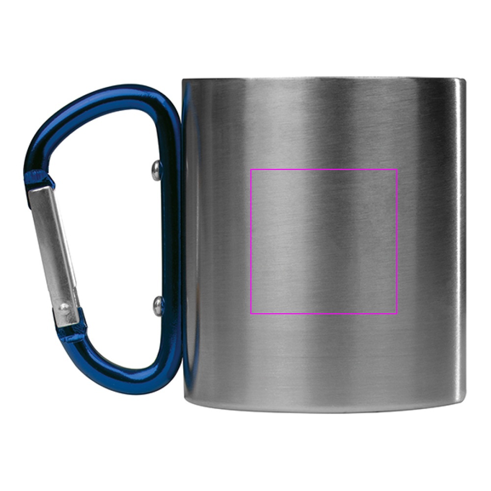 Metal mug with carabiner 200 ml ANGELICA
