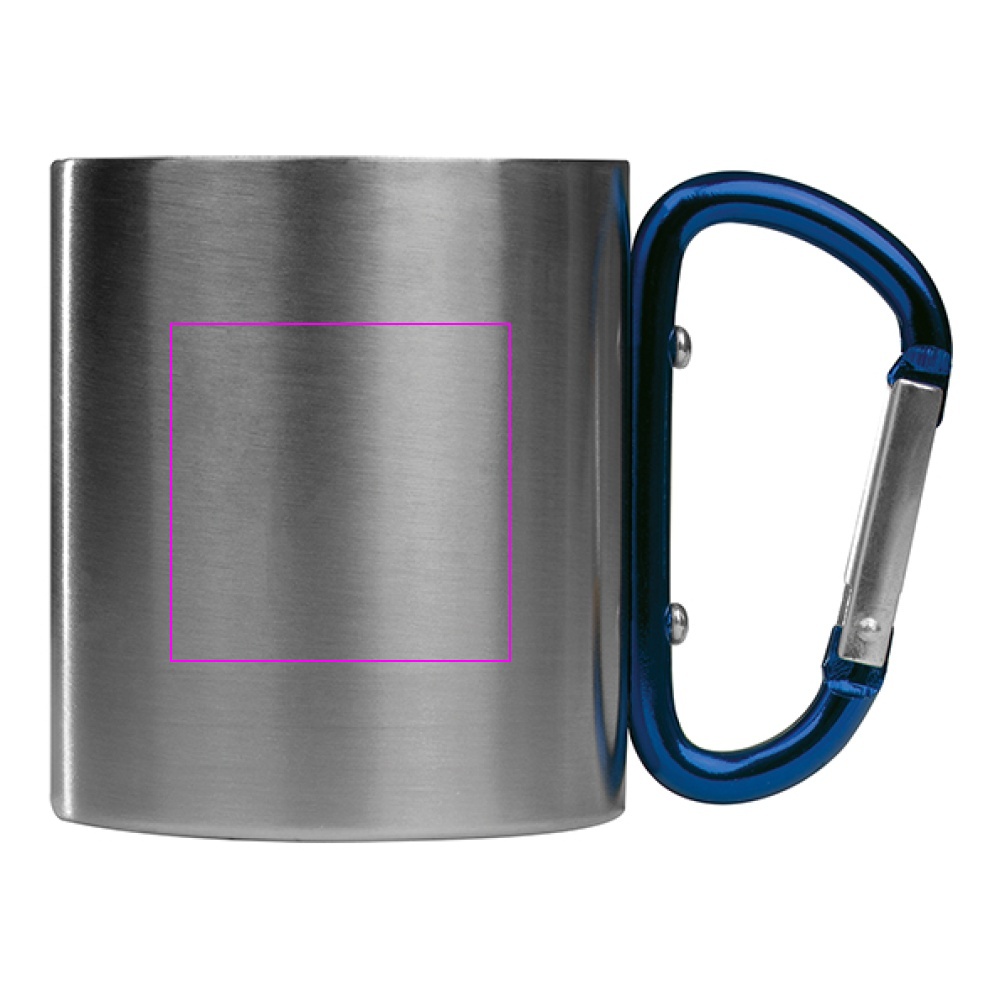 Metal mug with carabiner 200 ml ANGELICA