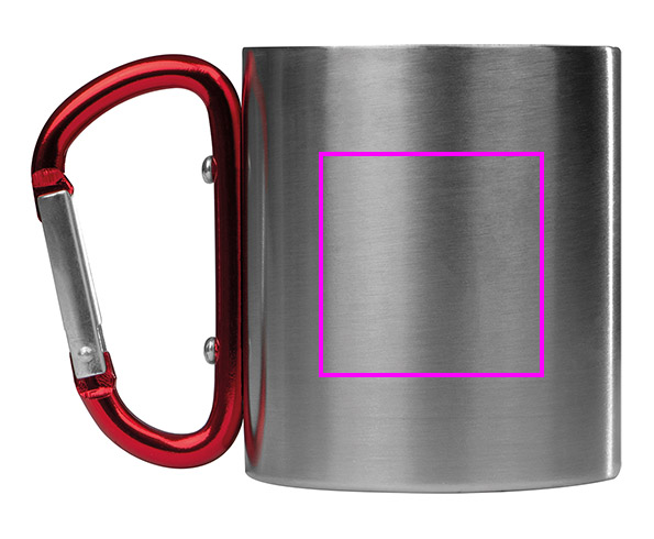 Metal mug with carabiner 200 ml ANGELICA