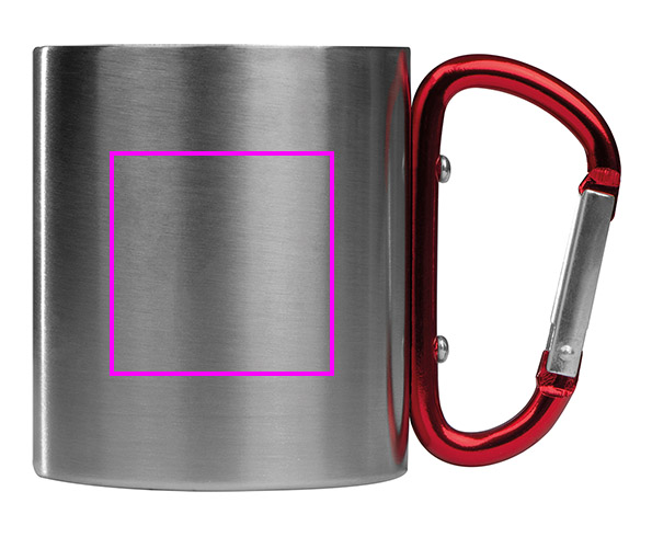 Metal mug with carabiner 200 ml ANGELICA