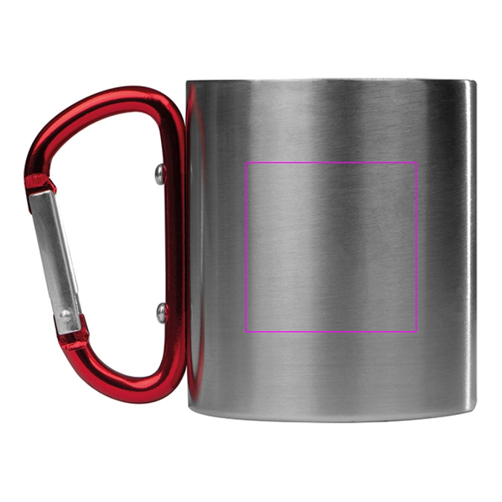 Metal mug with carabiner 200 ml ANGELICA