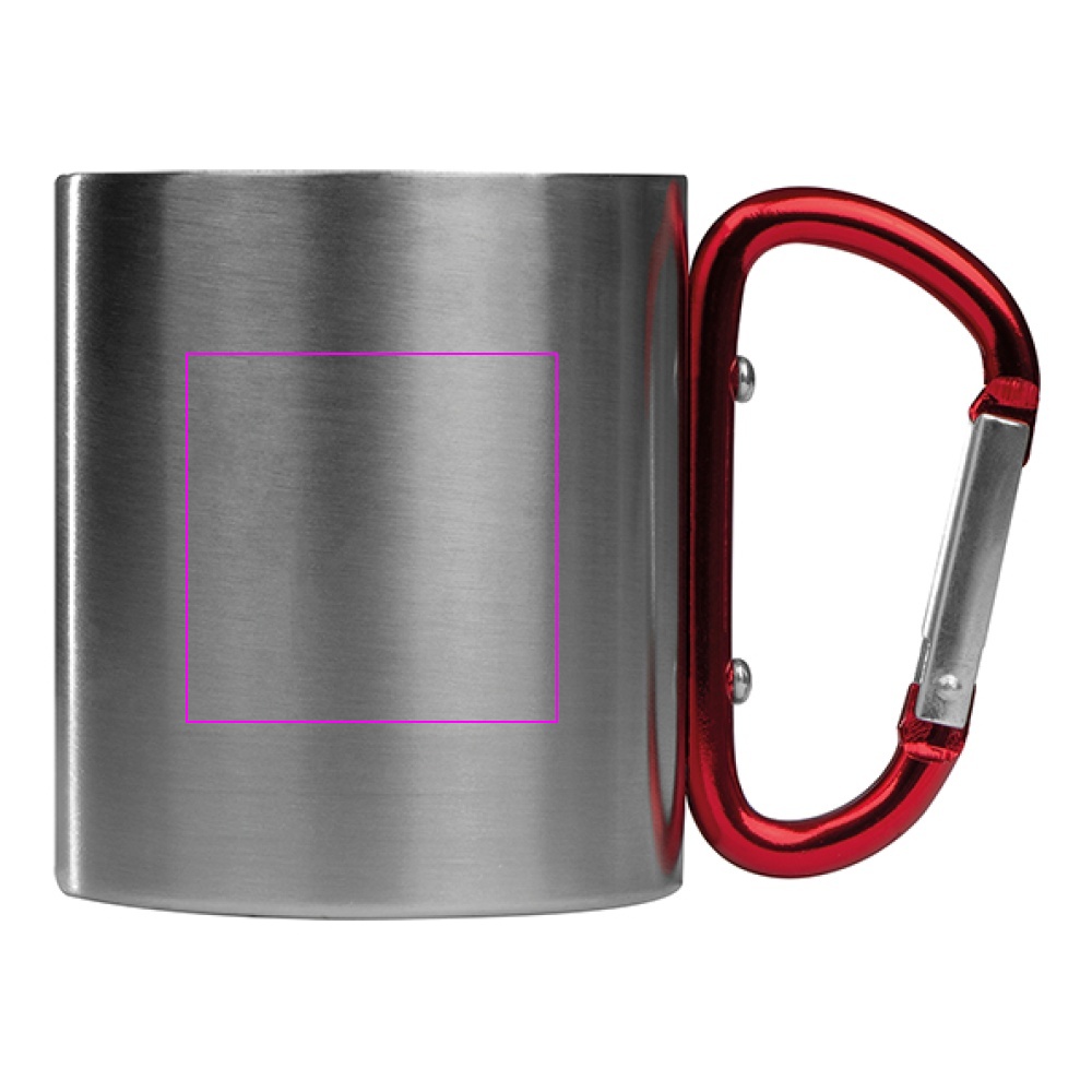 Metal mug with carabiner 200 ml ANGELICA