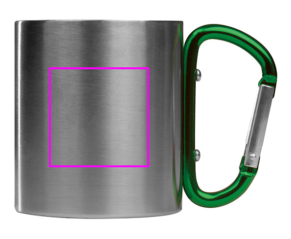 Metal mug with carabiner 200 ml ANGELICA