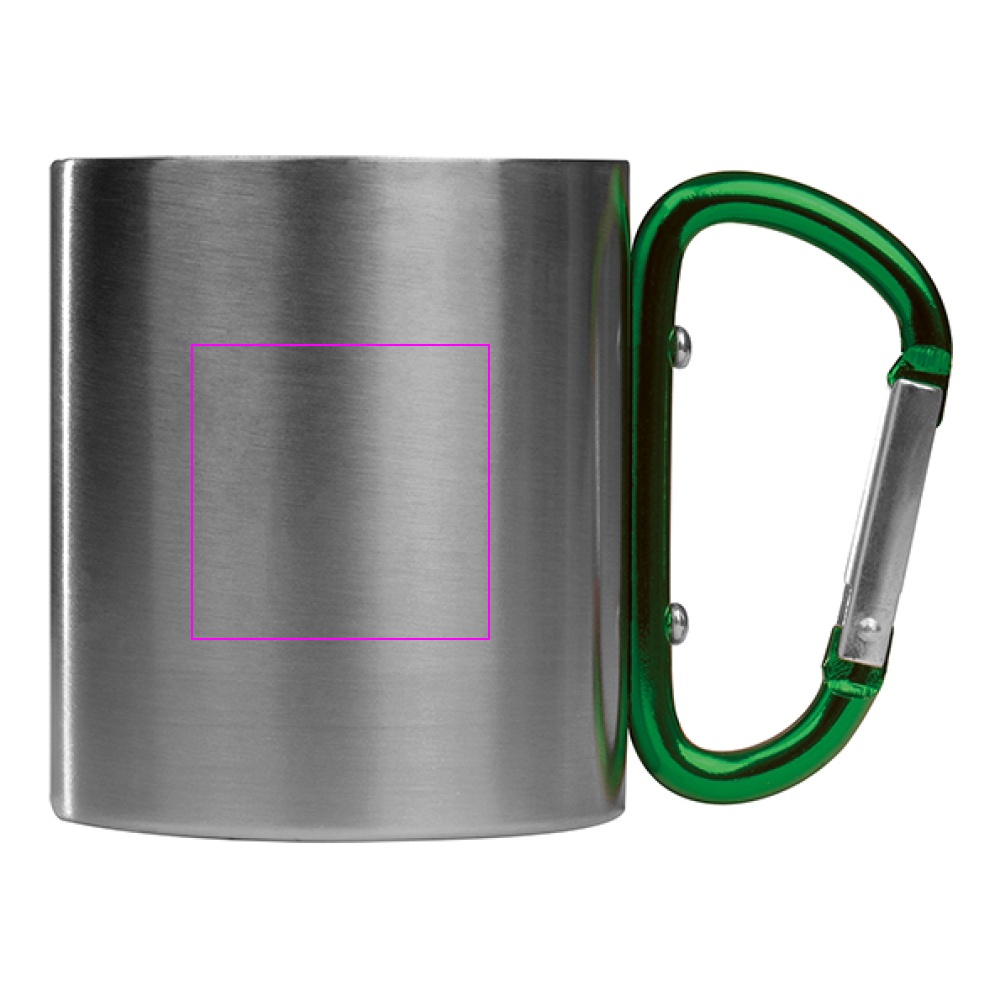 Metal mug with carabiner 200 ml ANGELICA
