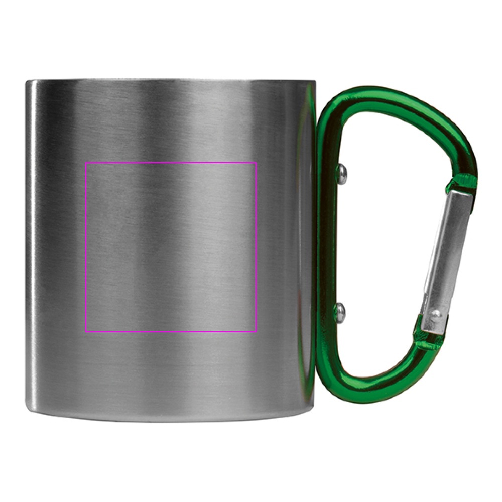 Metal mug with carabiner 200 ml ANGELICA