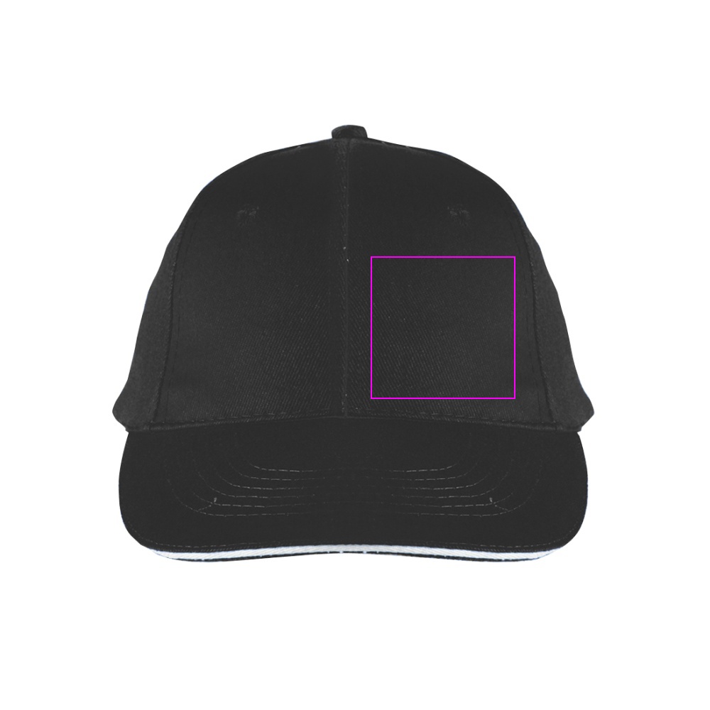 6-Panel Cotton Baseball Cap, 260 g/m² CURTIS