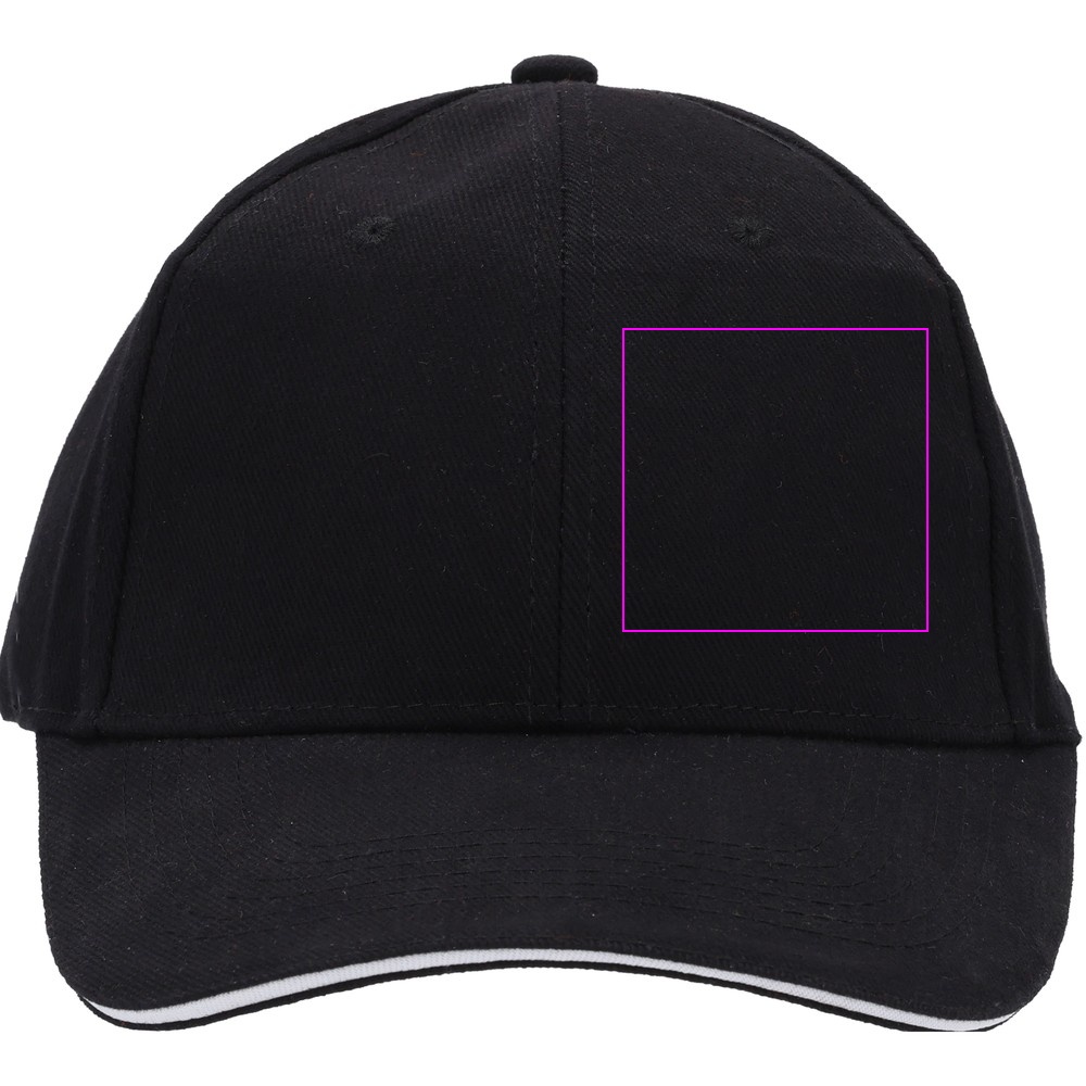 6-Panel Cotton Baseball Cap, 260 g/m² CURTIS
