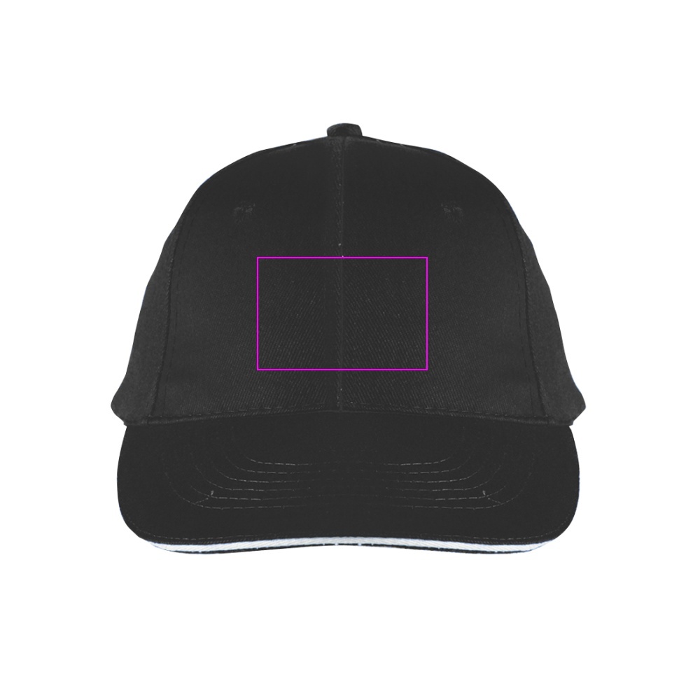 6-Panel Cotton Baseball Cap, 260 g/m² CURTIS
