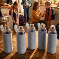 Glass bottle with sleeve 1000 ml JESSICA