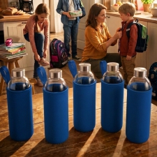 Glass bottle with sleeve 1000 ml JESSICA