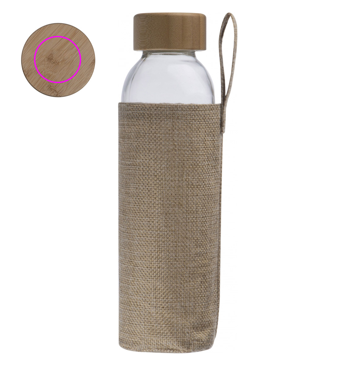 Glass bottle with sleeve 500 ml CARLOTTA