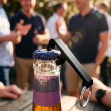 Metal bottle opener keyring ADRIANO