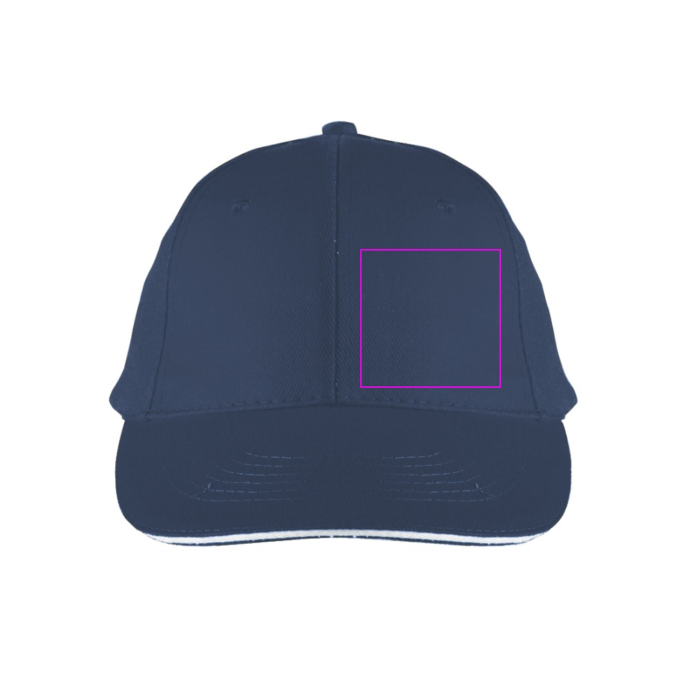 6-Panel Cotton Baseball Cap, 260 g/m² CURTIS