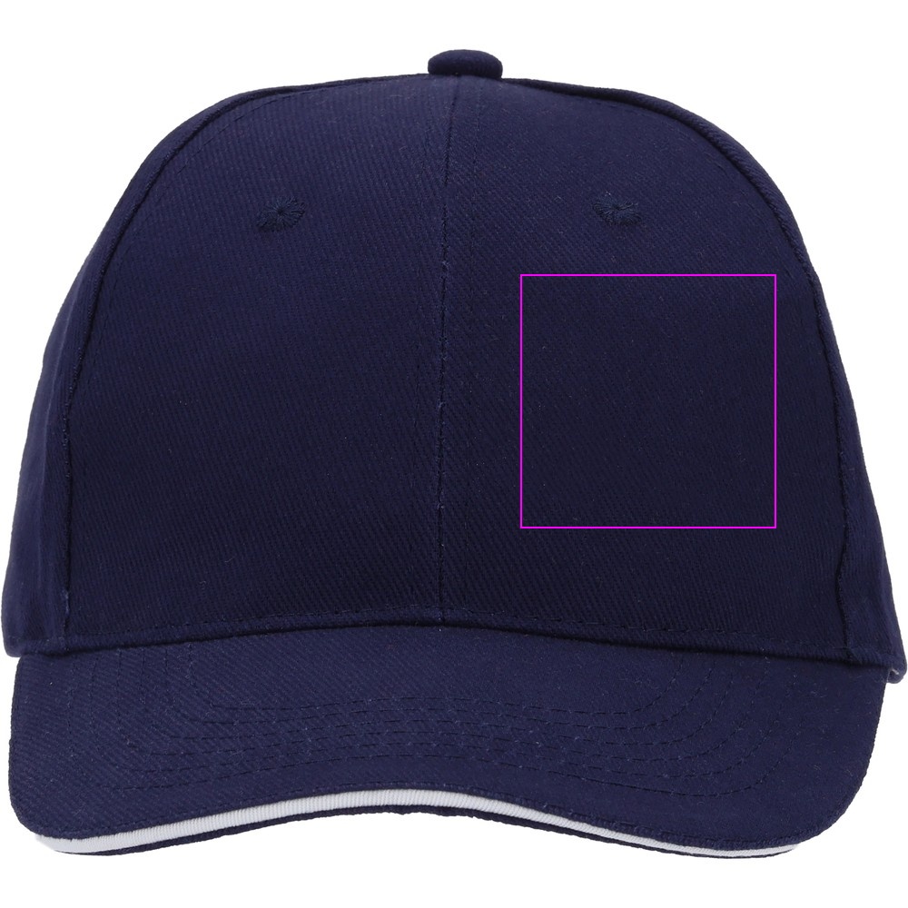 6-Panel Cotton Baseball Cap, 260 g/m² CURTIS