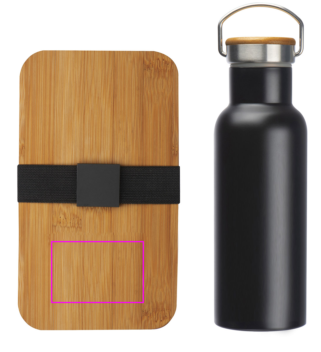 Lunch box set with cutlery and 500 ml thermal bottle STEPHAN