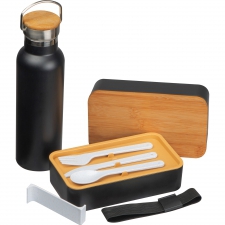 Lunch box set with cutlery and 500 ml thermal bottle STEPHAN