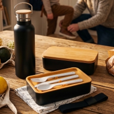 Lunch box set with cutlery and 500 ml thermal bottle STEPHAN