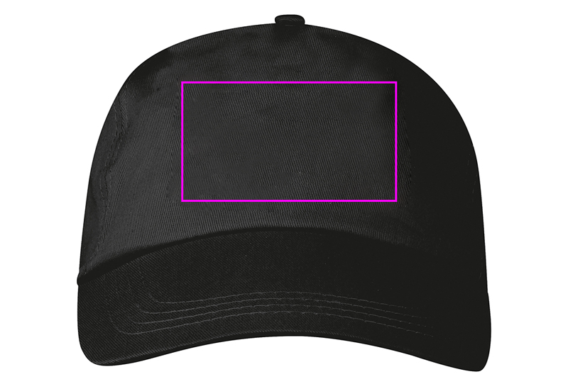 Cotton 5-panel baseball cap 170 g/m² MEGAN