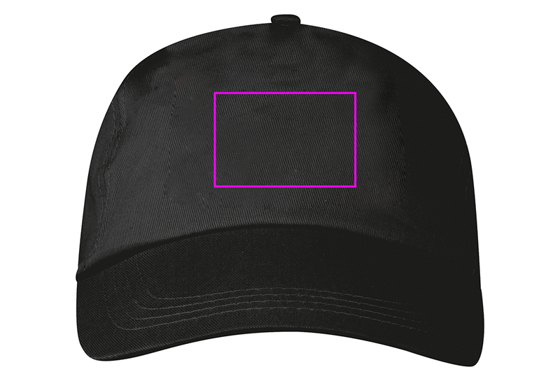 Cotton 5-panel baseball cap 170 g/m² MEGAN
