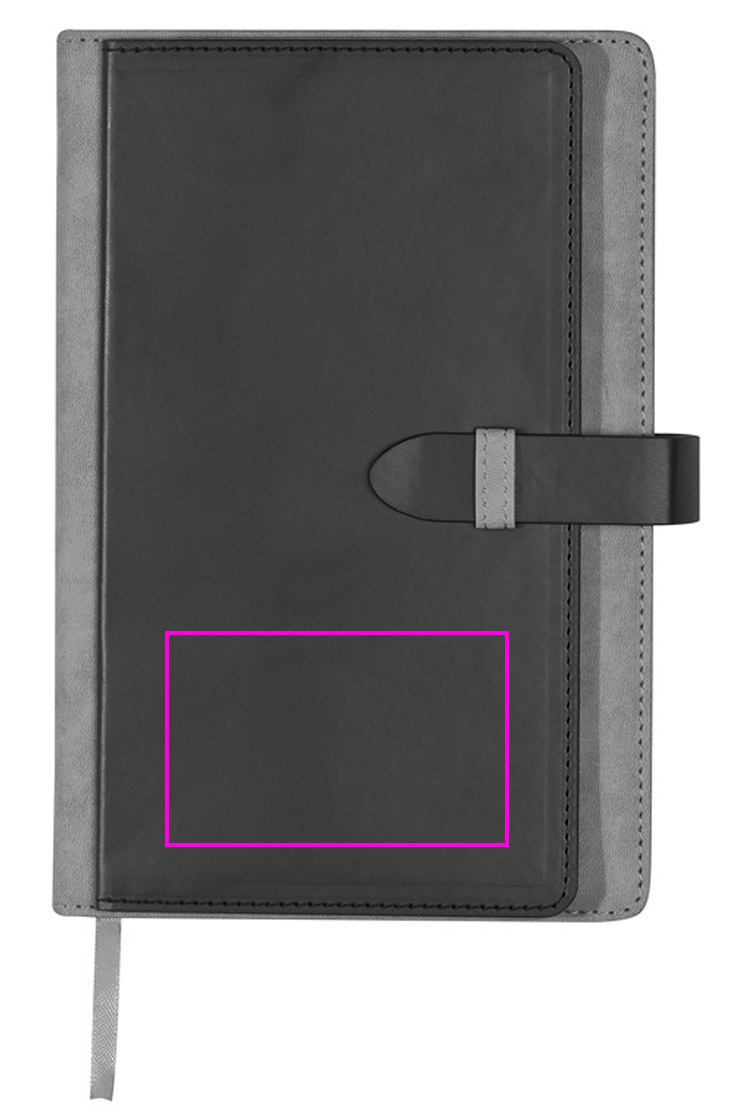 Notebook A5 lined with business card holder MARTIN