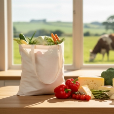 Cotton bag with long handles 140 g/m² GIOVANNI