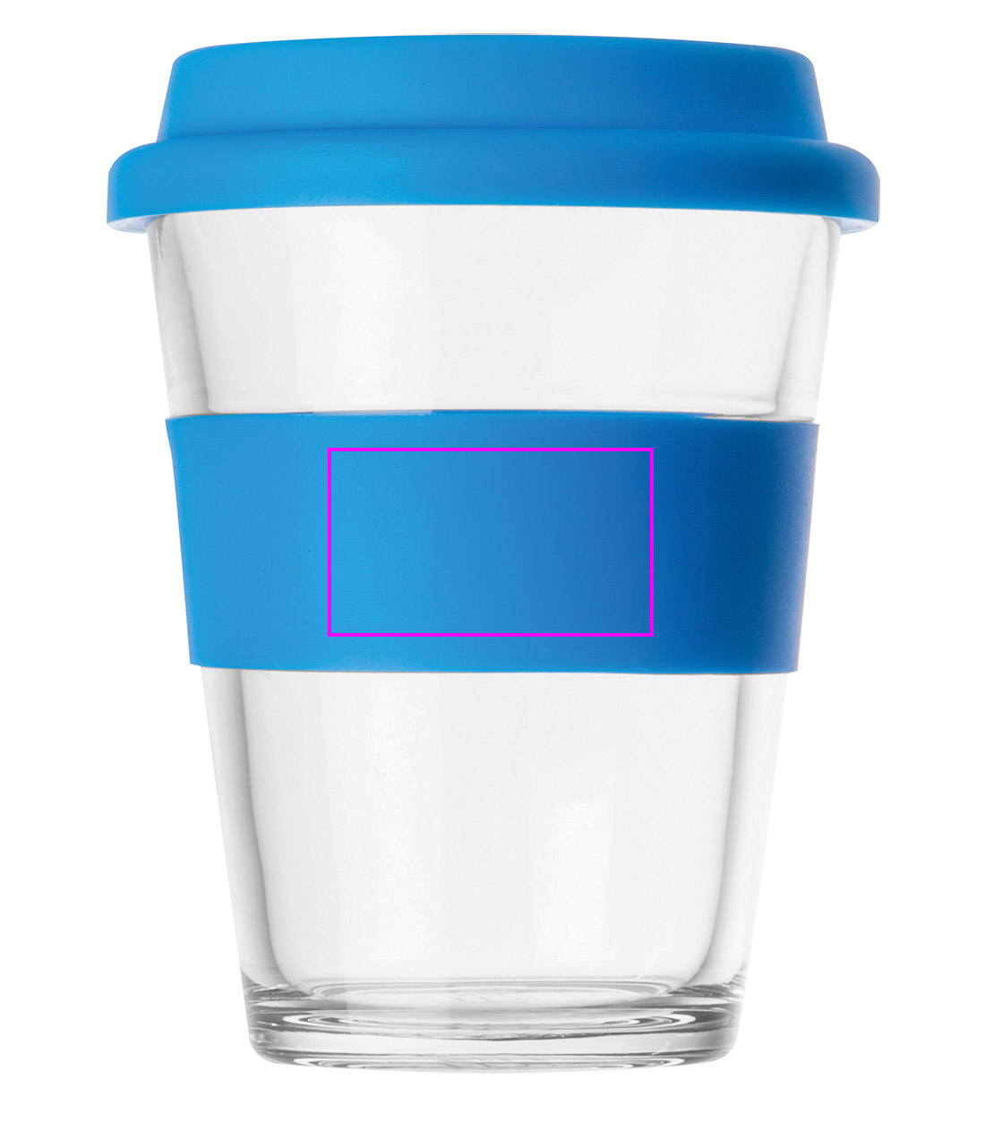 Glass mug with lid 300 ml AMANDA