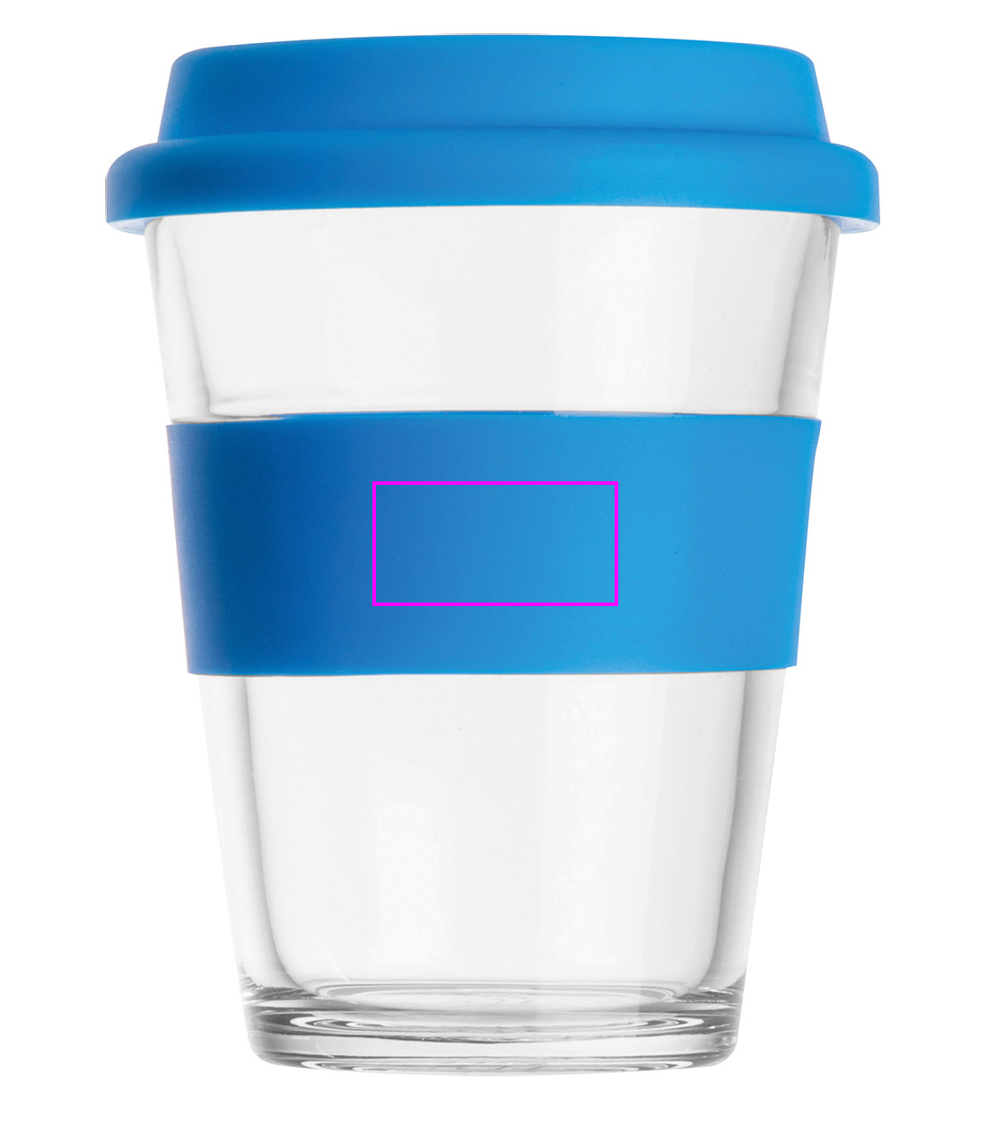Glass mug with lid 300 ml AMANDA