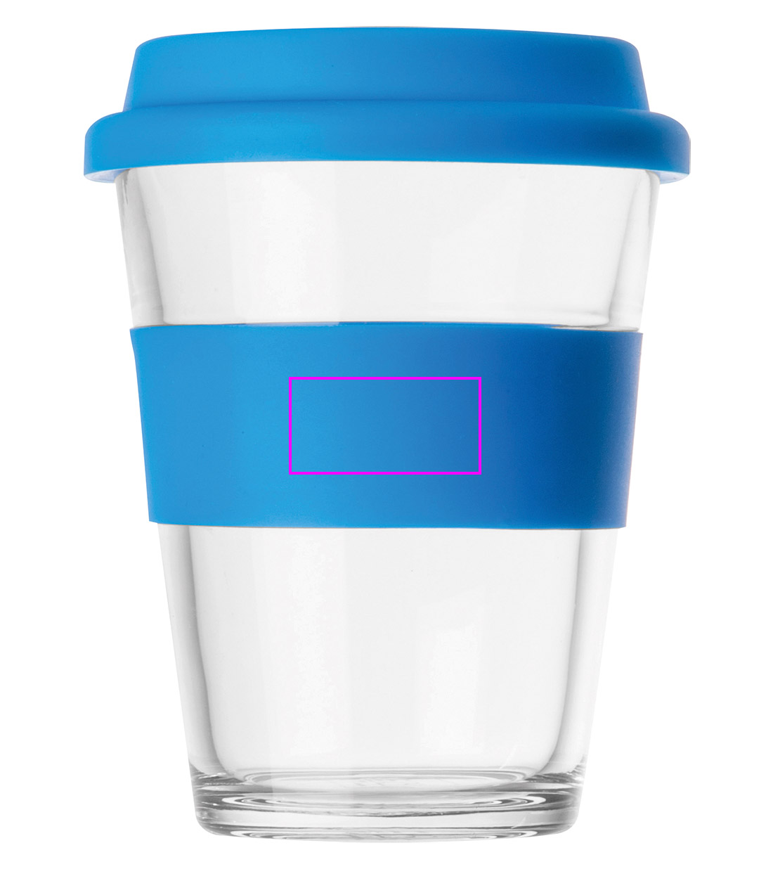Glass mug with lid 300 ml AMANDA