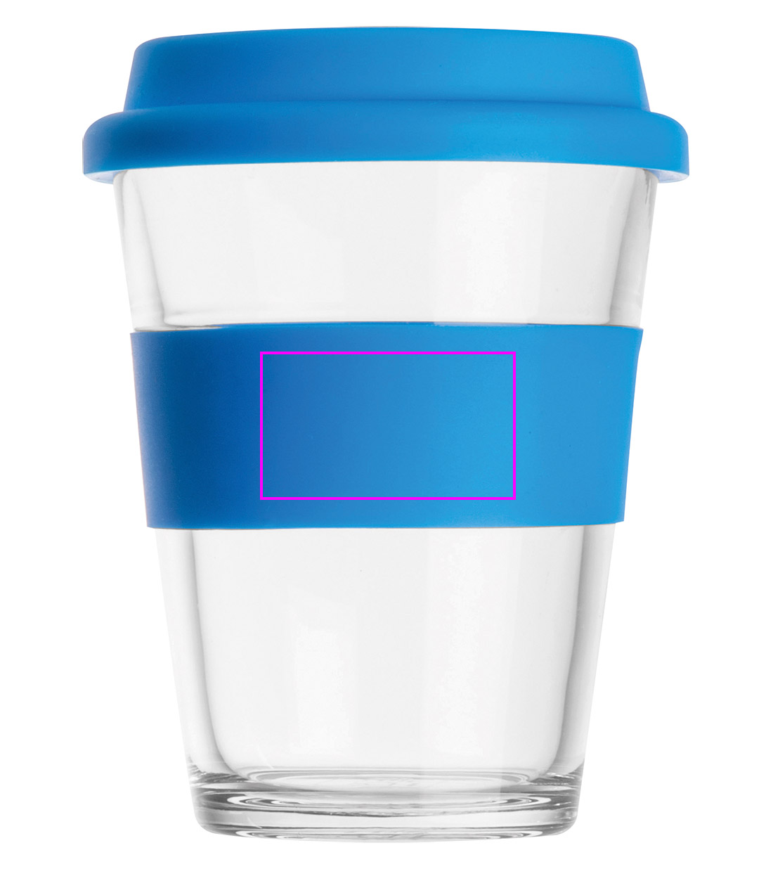 Glass mug with lid 300 ml AMANDA